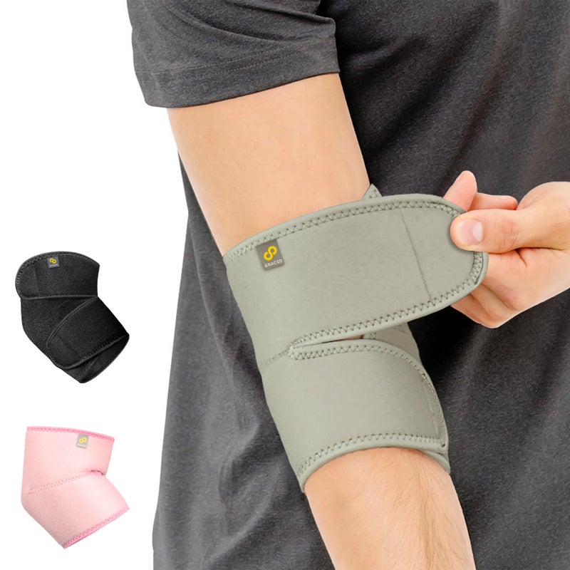 Bracoo Elbow Brace for Tendonitis Women Men, Tennis Elbow Compression Sleeve Wrap Support, Golfer's Elbow, Bursitis, Sprains, Strains, Sports Injury Recovery Joint, Arthritis Pain Relief, ES10 - Image 1